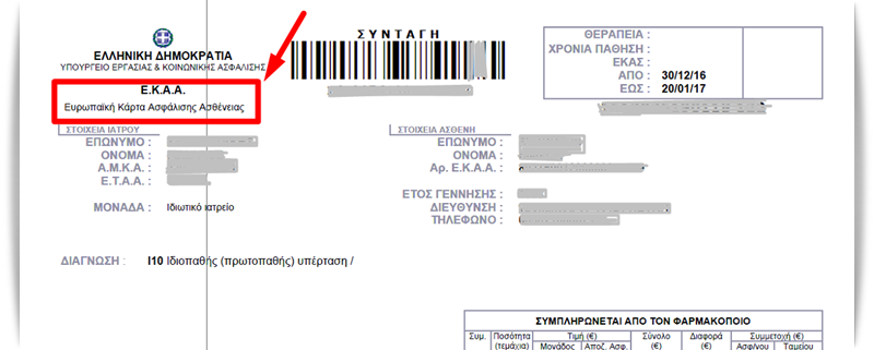 Συνταγή Ε.Κ.Α.Α.